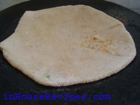 Mooli Parantha- put it on hot griddle